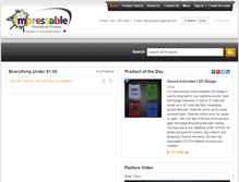 Tablet Screenshot of impressableproducts.com